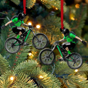 Personalized Mountain Biking Christmas Ornament 2023,Mountain Biking Keepsake, Biking Lovers Ornament, Gift For Biker, Xmas Decoration.