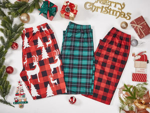 Christmas Pants For Family,Buffalo Plaid Pants,Matching Christmas Pants, Xmas Eve Family Pajamas Toddler,Mommy And Me,Family Women Men