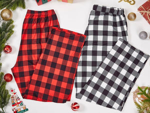Christmas Pants For Family,Buffalo Plaid Pants,Matching Christmas Pants, Xmas Eve Family Pajamas Toddler,Mommy And Me,Family Women Men