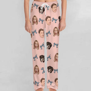 Custom Face Pajama Pants,Personalized Pajama Trousers for Men Women,Custom Pet Face Photo Couple Pajama Pants,Birthday Gift
