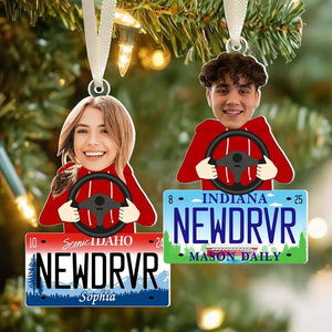 Personalized New Driver Ornament 2025, Drivers License Ornament, Funny Gift for New Driver, Drivers Permit Ornament, Custom Photo Ornament