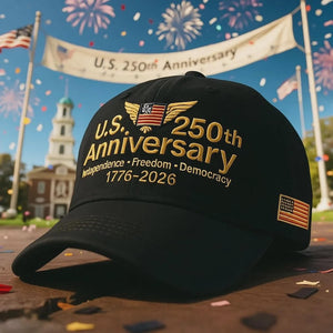 USA 250th Anniversary Classic Cap, Anniversary Gift, Gift For Dad, Vintage Heritage Style Perfect for Hiking, Camping, and Weekend Trips