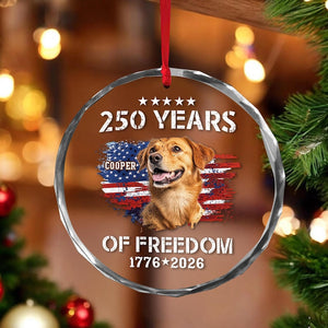 250 Years of America Patriotic Christmas Ornament, 1776-2026 Liberty Bell Keepsake, Independence Day,Limited Edition Semiquincentennial Gift