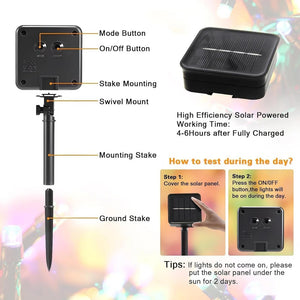 Solar LED Outdoor String Lights – Solar Powered Decorative Christmas & Outdoor Fairy Lights