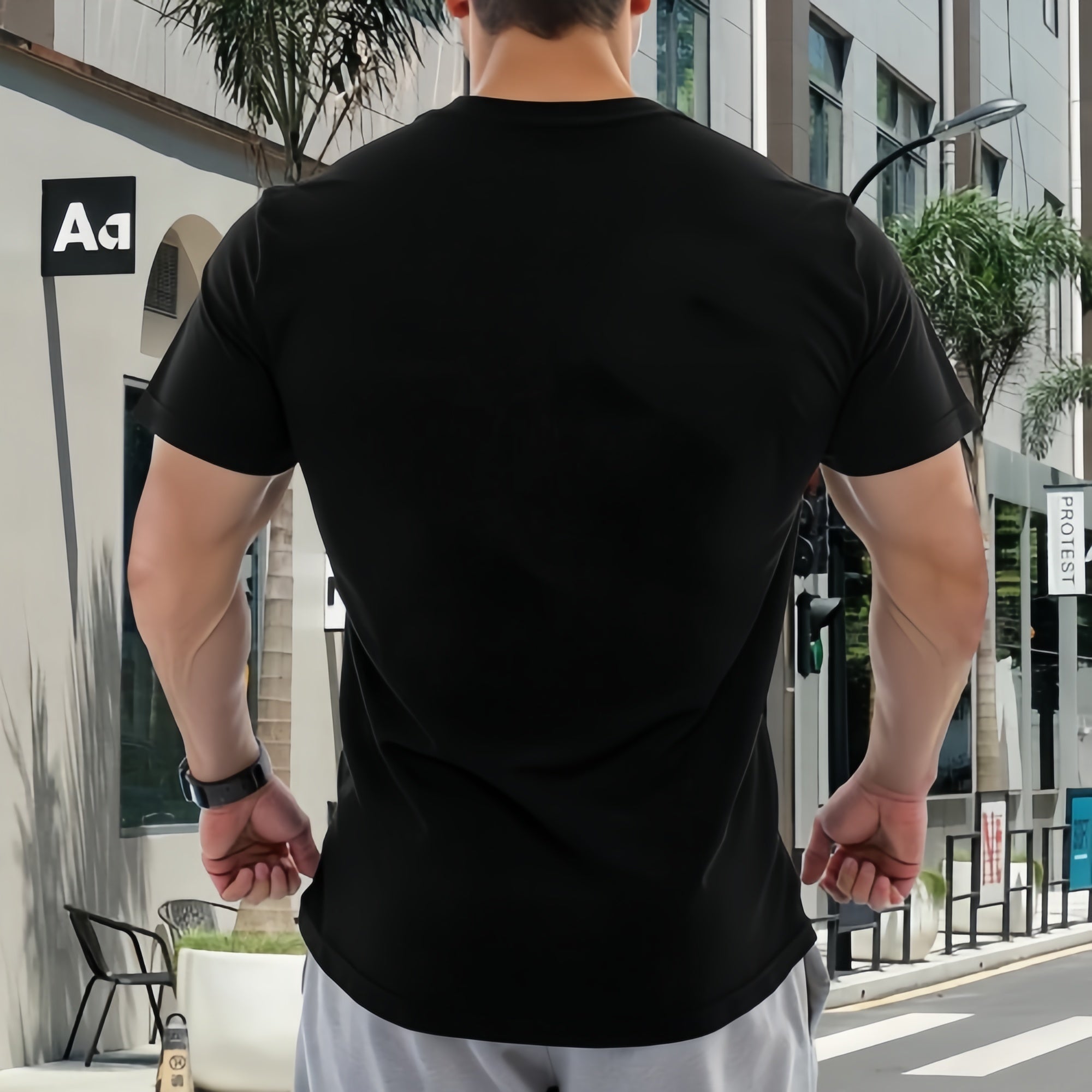 Men's T-Shirt European Size Graphic Print Casual Short Sleeve T-Shirt