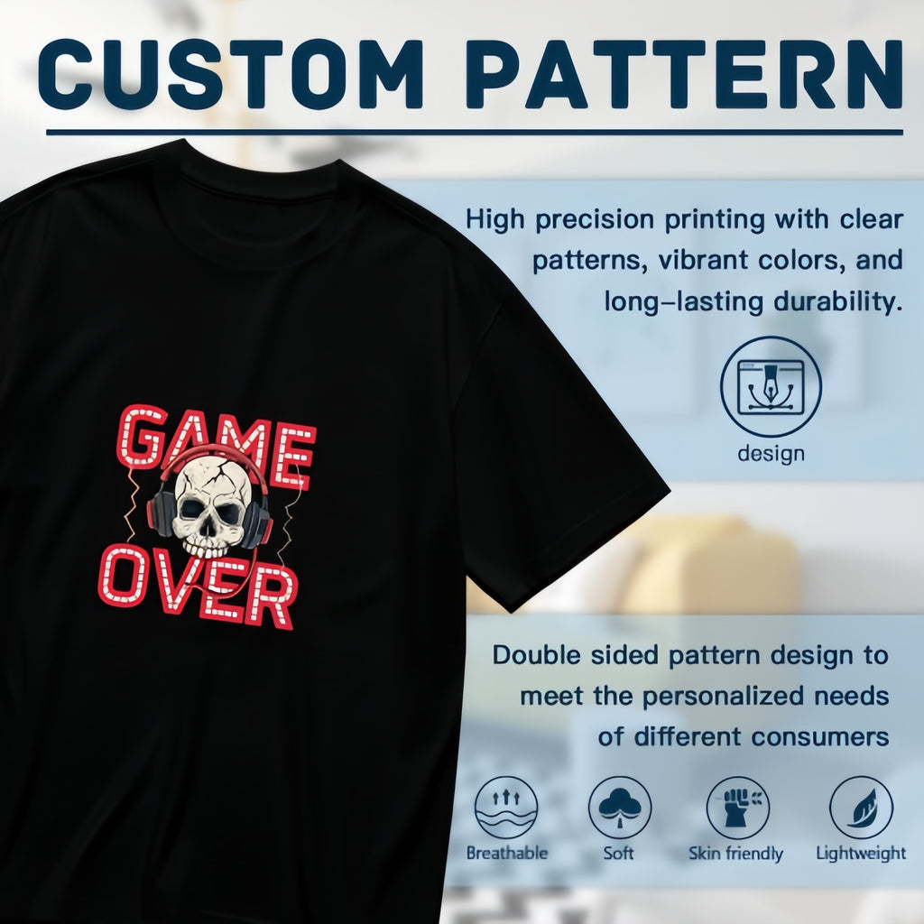 Men's T-Shirt European Size Graphic Print Casual Short Sleeve T-Shirt