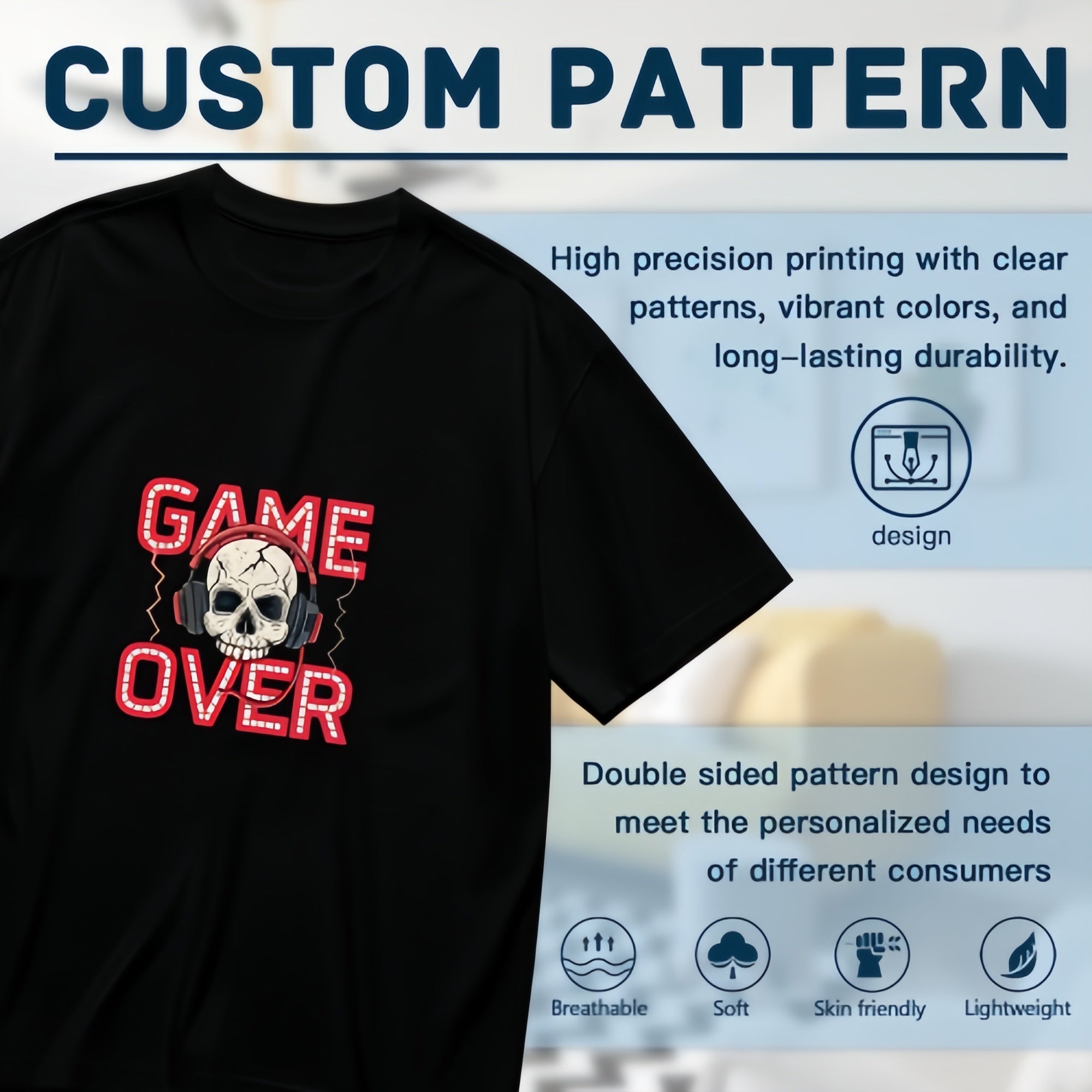 Men's T-Shirt European Size Graphic Print Casual Short Sleeve T-Shirt