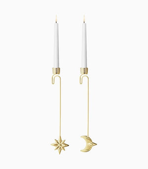 Christmas Candleholder Star and Moon