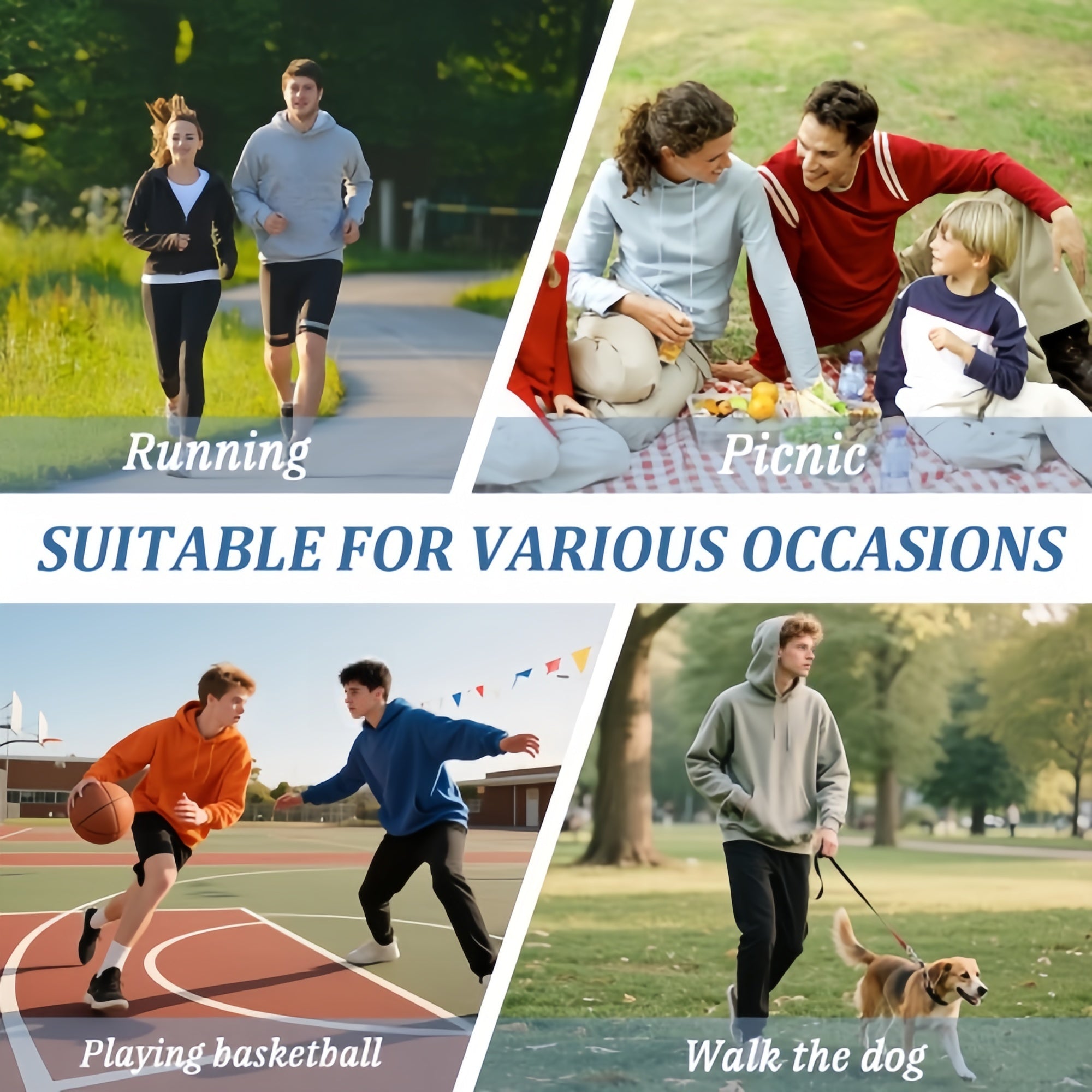 Men's Hooded Sweatshirt Casual Pullover Hoodie