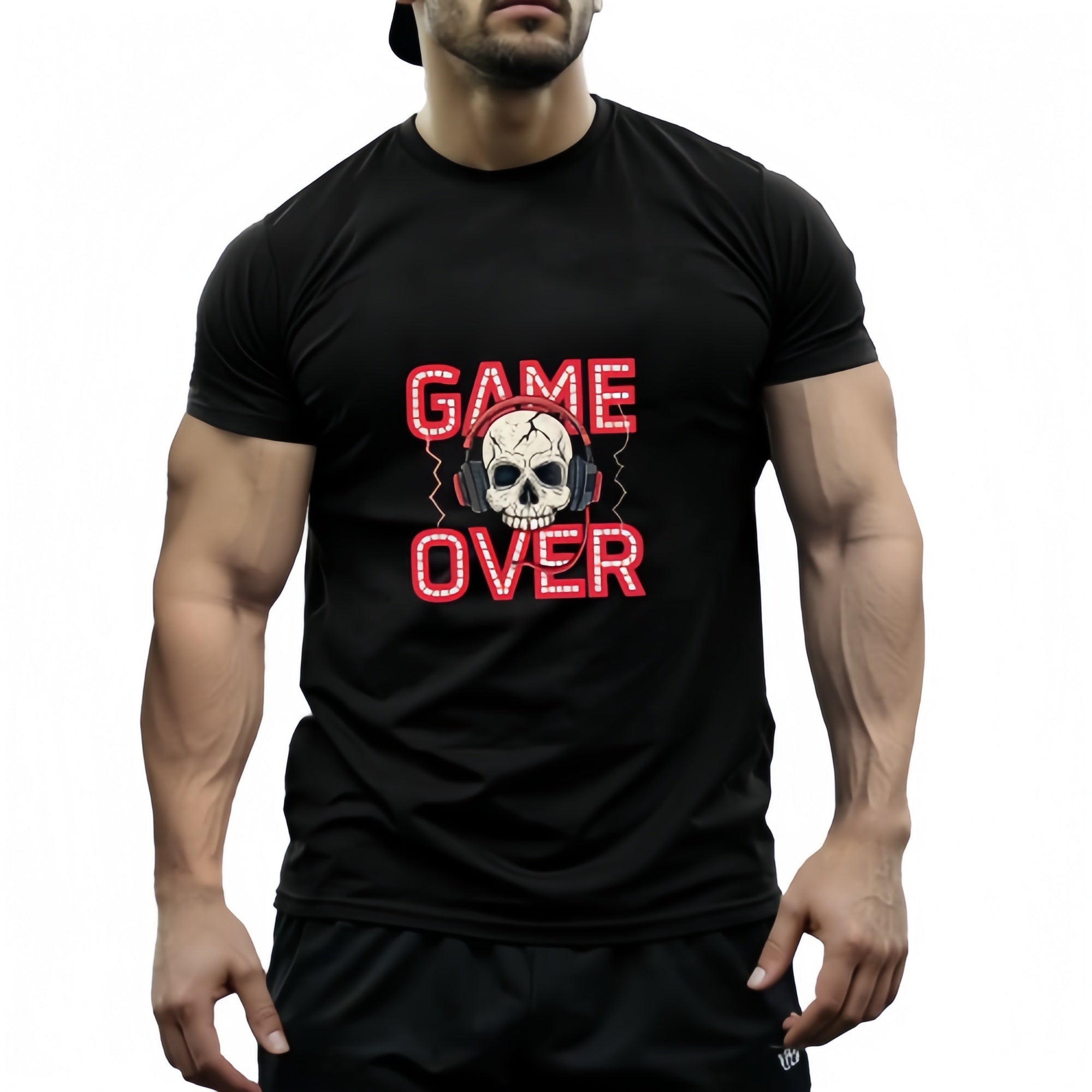 Men's T-Shirt European Size Graphic Print Casual Short Sleeve T-Shirt