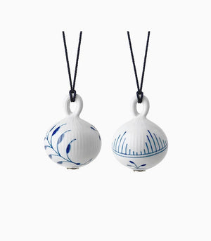 Blue Fluted Christmas Bauble