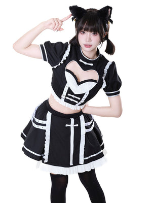 Kawaii Maid Top and Skirt Set