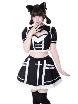 Kawaii Maid Top and Skirt Set