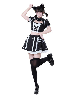 Kawaii Maid Top and Skirt Set