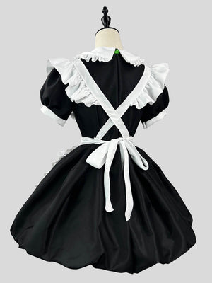 Plus Size Panda Printed Maid Costume