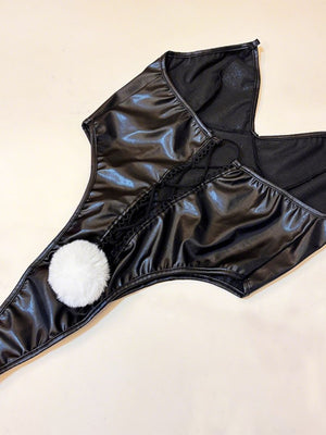 PU Leather Sinful Bunny Costume