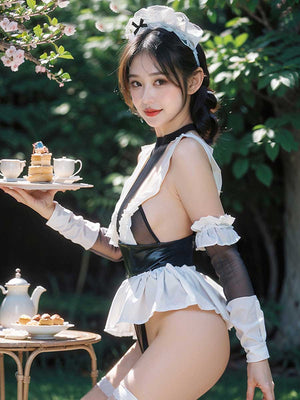 French Maid Teddy Lingerie Set