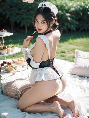French Maid Teddy Lingerie Set
