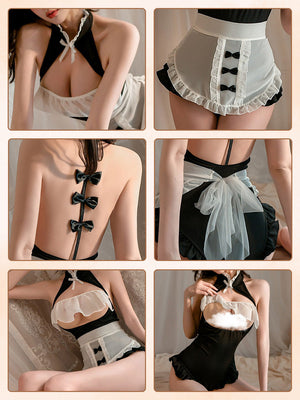 Open Cup Maid Bodysuit Lingerie