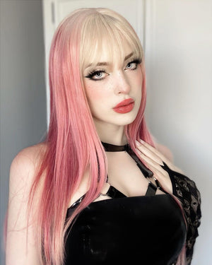 Gentle girly pink natural lolita wig WS2243