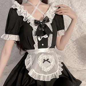 Yomorio Anime Maid Cosplay Lingerie Japanese Lolita Dress Costume Maid Apron Outfit