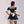 Yomorio Sexy French Maid Costume Ruffle Trim Maid Fancy Dress Cat Paw Print Waitress Roleplay Uniform